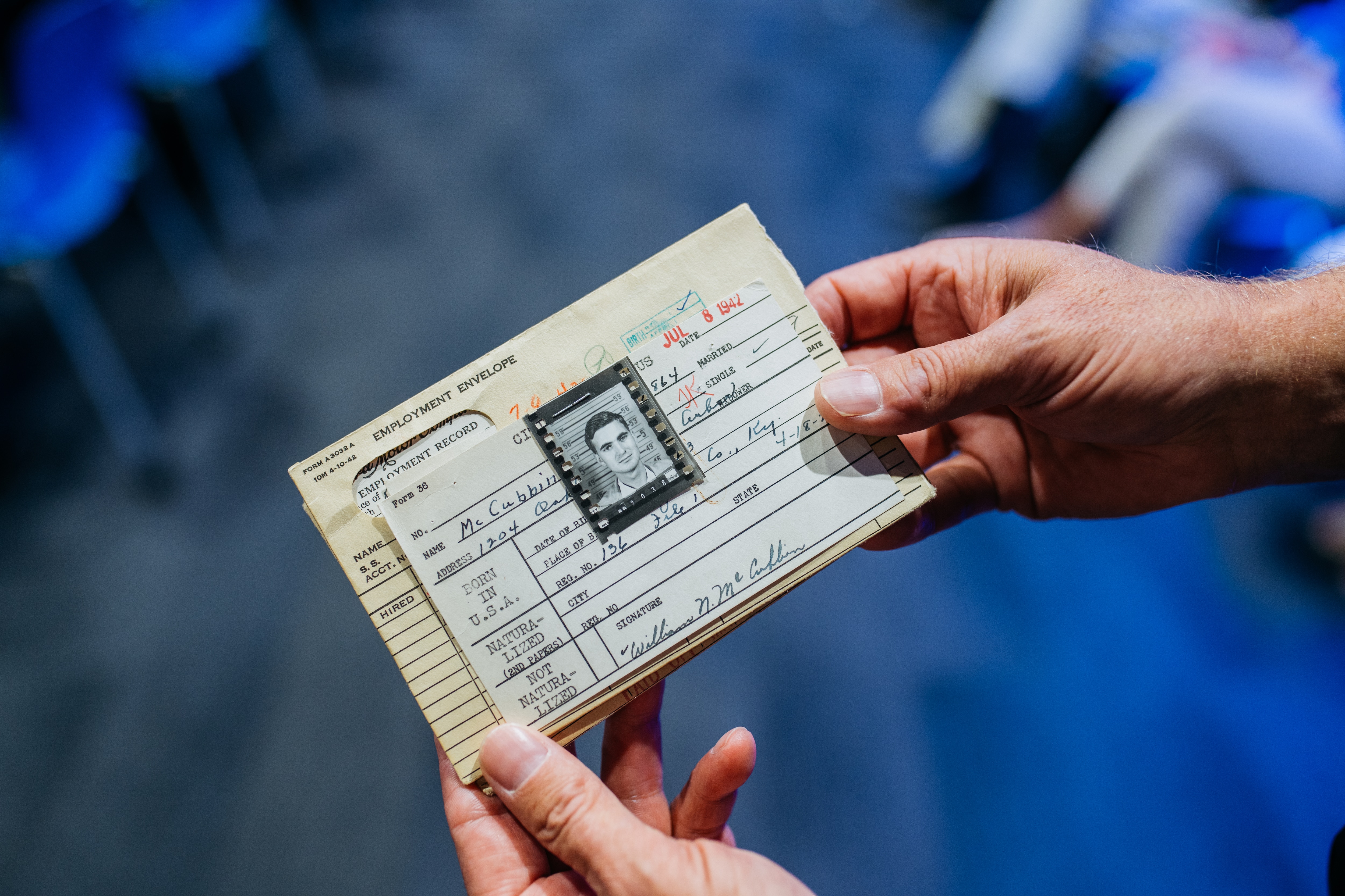 Bill McCubbin, a 102-year-old World War II veteran, marveled as he toured the Heritage Fleet of landmark Ford vehicles. 